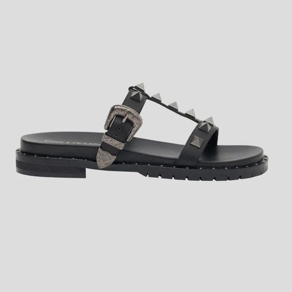 One Teaspoon Elise sandals black studded shoes slides free people NEW 42 11 - Picture 1 of 15